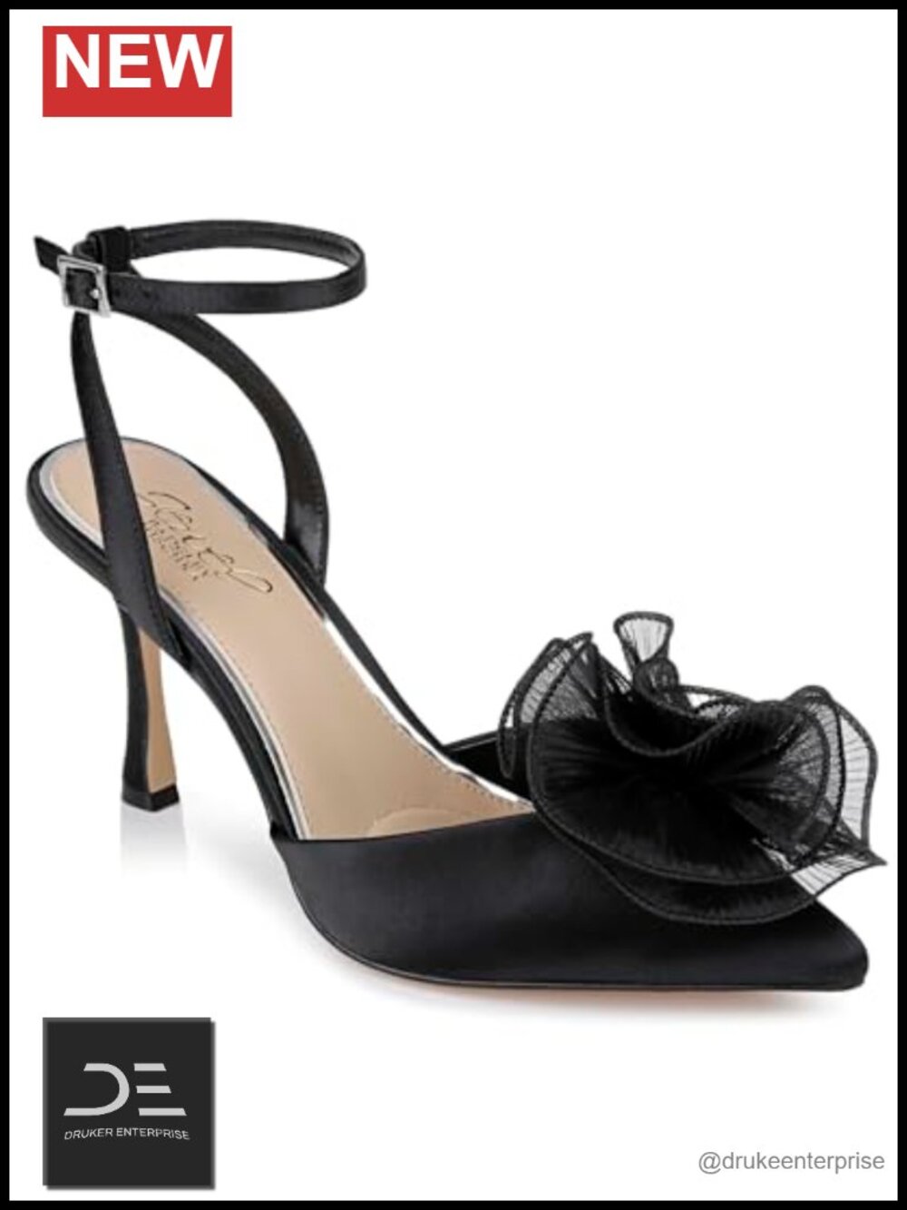 Satin Ankle Strap Stiletto Heels